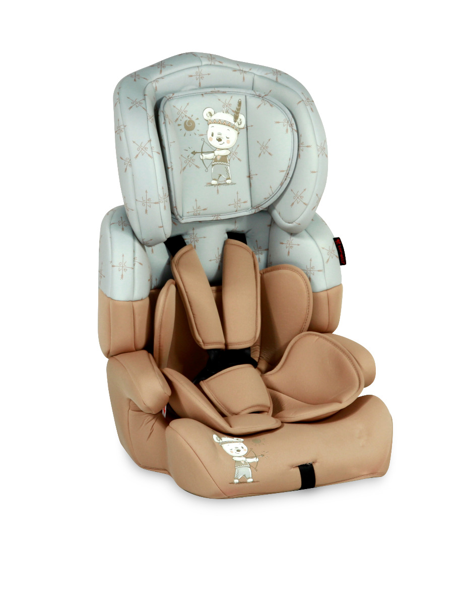 Scaun auto, Junior Plus, 9-36 Kg, Beige & Grey Indian Bear