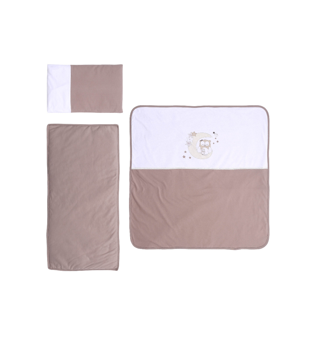 Set lenjerie carucior 3 piese, de vara, universala, Za Za Beige