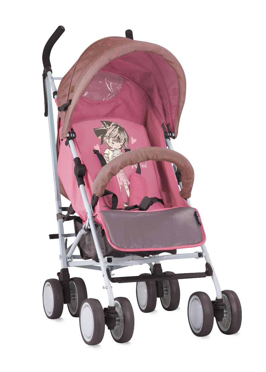 Carucior Sport, Ida, pliere tip umbrela, Beige & Pink Girl