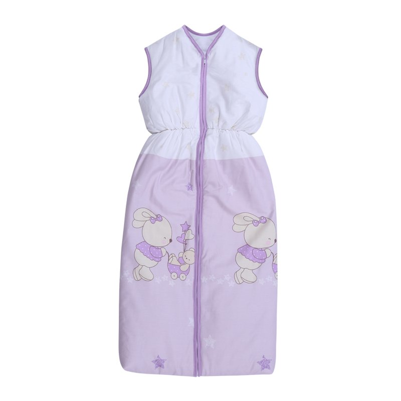 Sac de dormit de vara, 105 cm, bumbac ranforce, Bunnies Violet