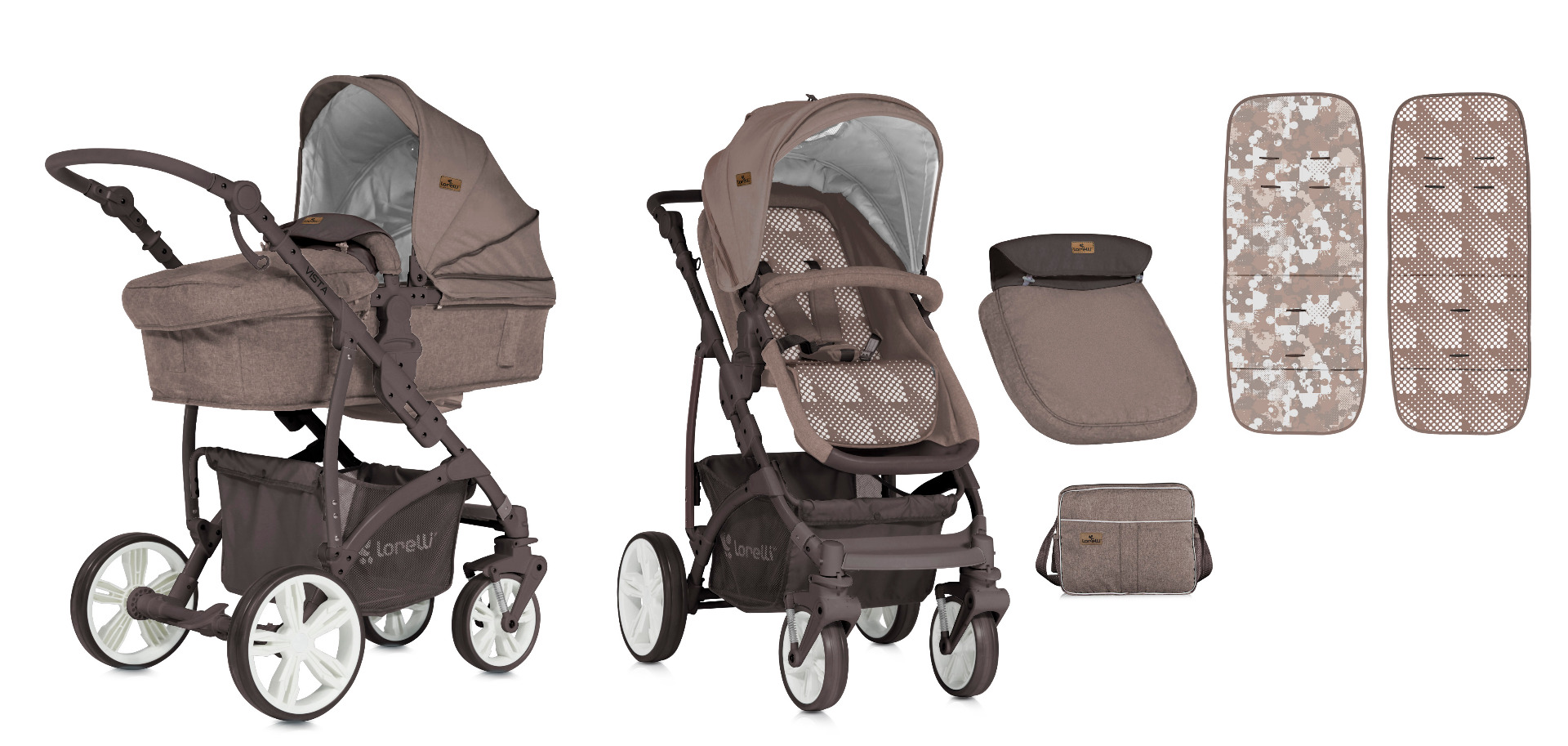 Carucior Sistem, Vista, landou transformabil, Beige