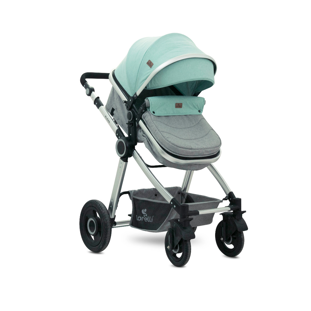 Carucior transformabil 3 in 1, Alexa, Green & Grey Birds image 4