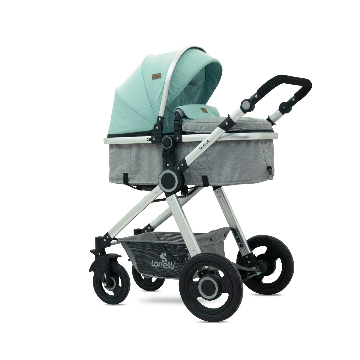 Carucior transformabil 3 in 1, Alexa, Green & Grey Birds image 5