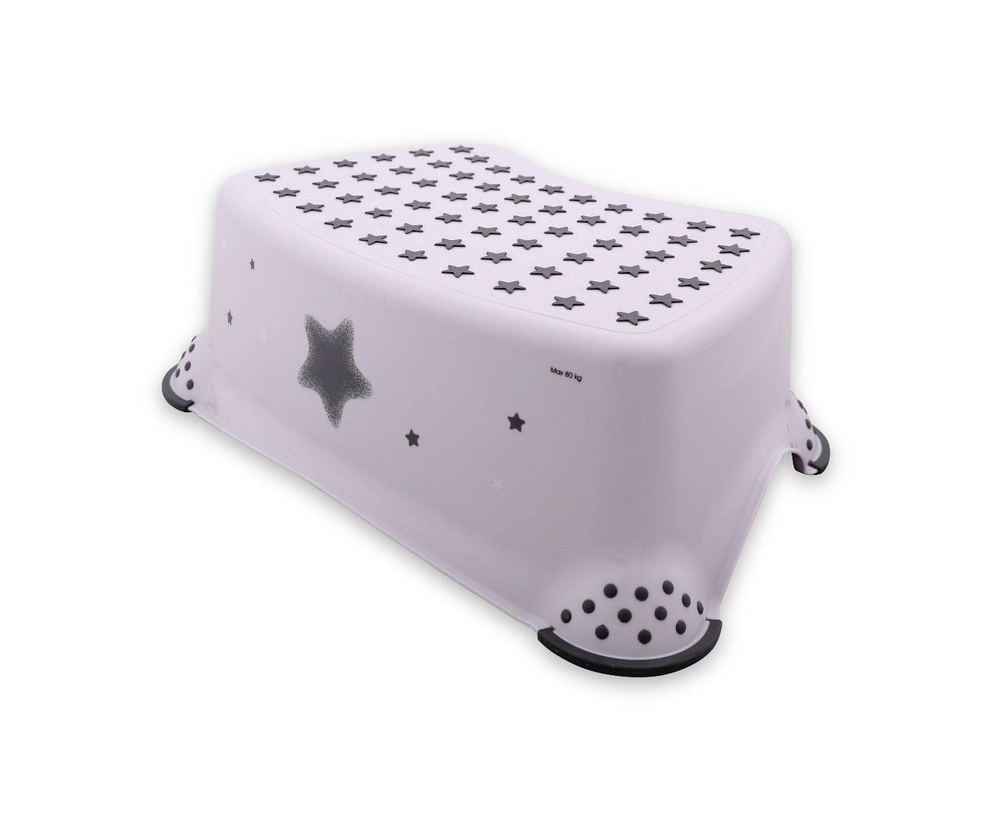 Inaltator baie antiderapant, 40,5 x 29 x 14 cm, Stars White