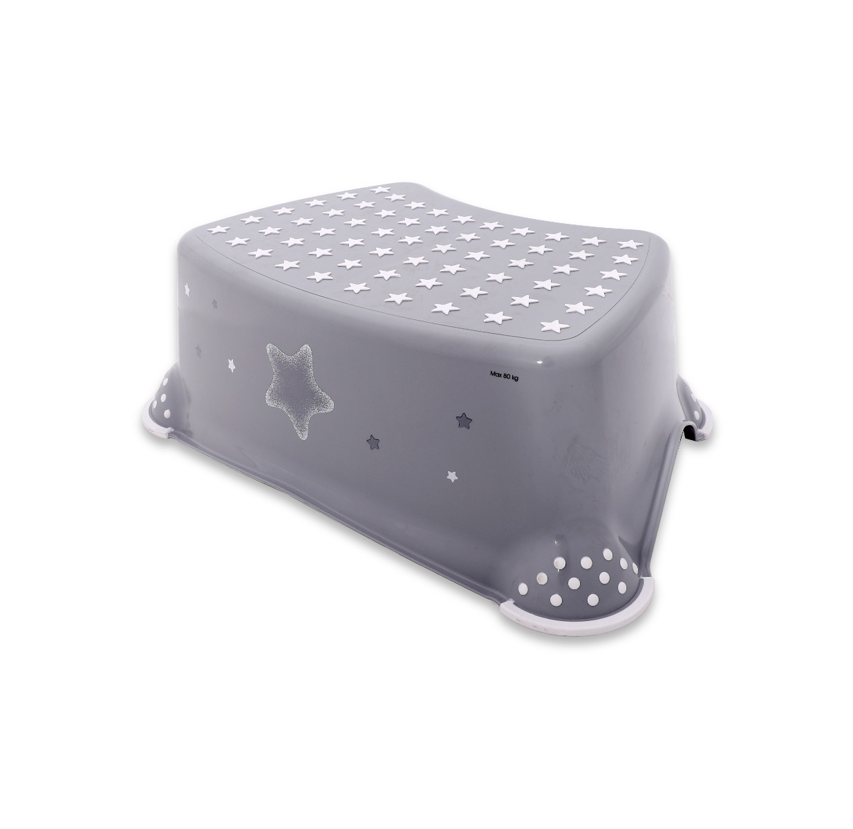 Inaltator baie antiderapant, 40,5 x 29 x 14 cm, Stars Grey