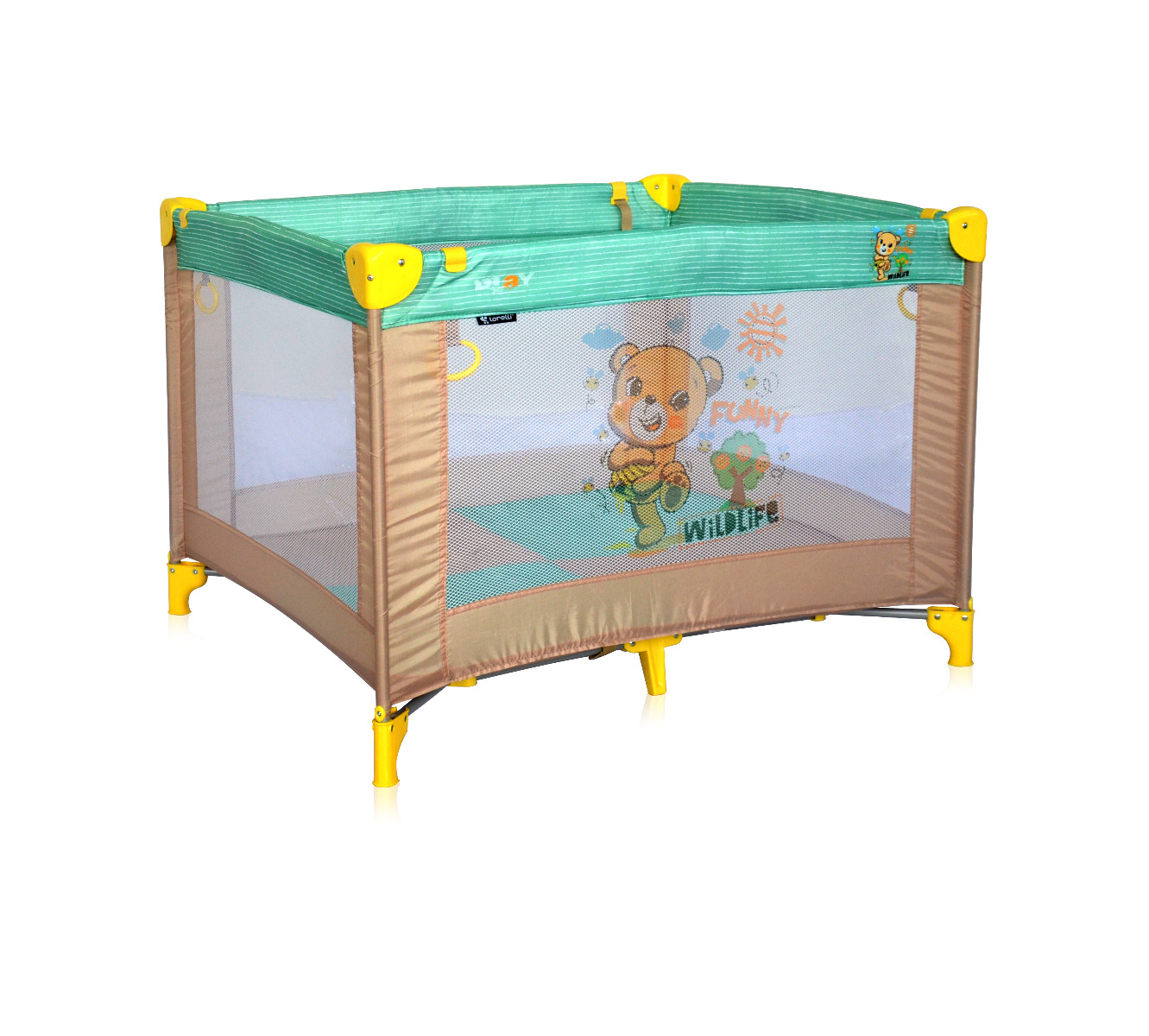 Tarc de joaca, Play, Beige & Green Honey Bear