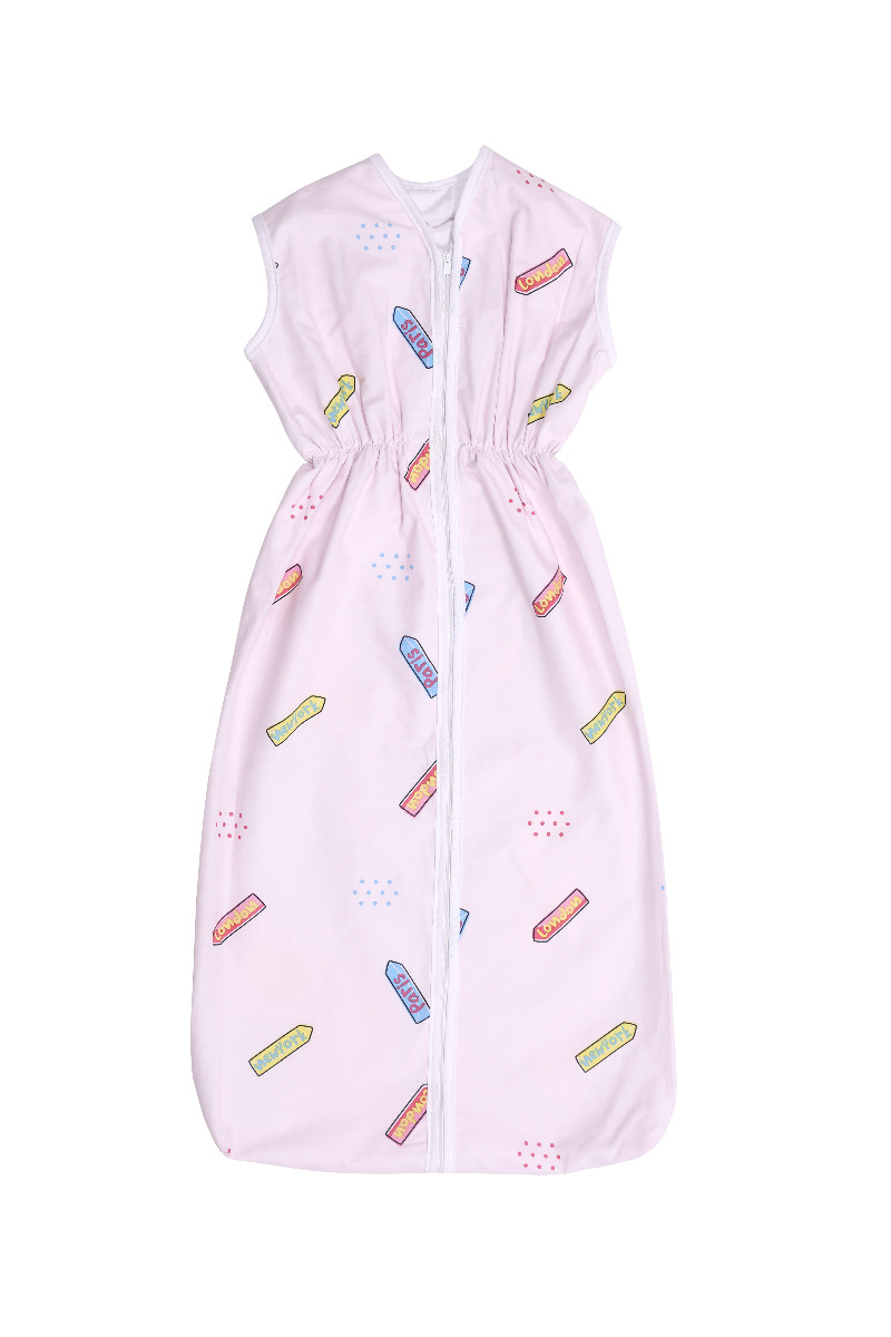 Sac de dormit de iarna, 115 cm, bumbac ranforce, Traveling Pink