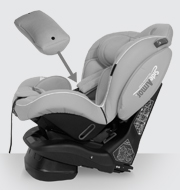 Scaun auto, Arthur, Isofix, 0-25 Kg, Piele, Grey Leather image 14