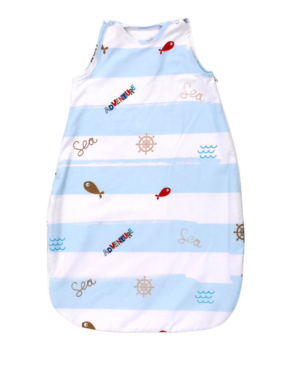 Sac de dormit de iarna, 100 cm, bumbac ranforce, Adventure Blue
