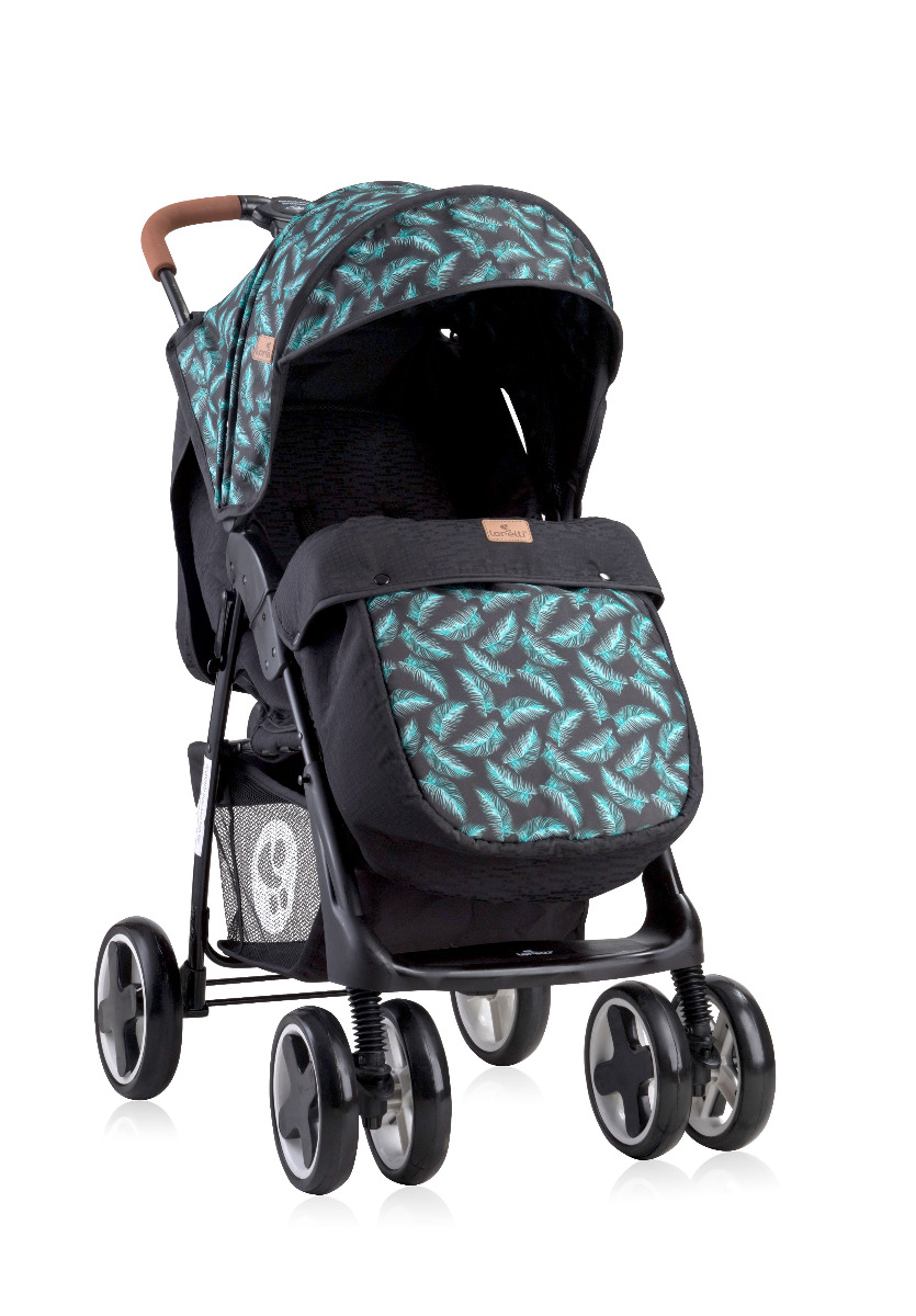 Carucior sport, Ines, cu husa de picioare, Black Leaves