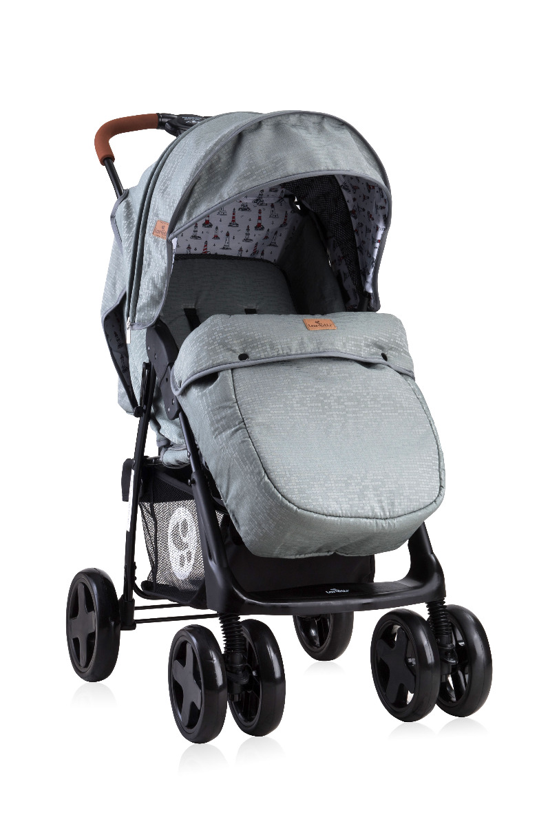 Carucior sport, Ines, cu husa de picioare, Dark Grey Lighthouse