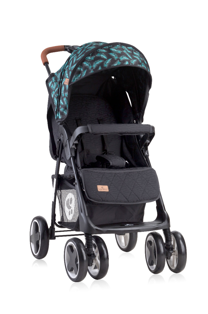 Carucior sport, Ines, cu husa de picioare, Black Leaves image 1