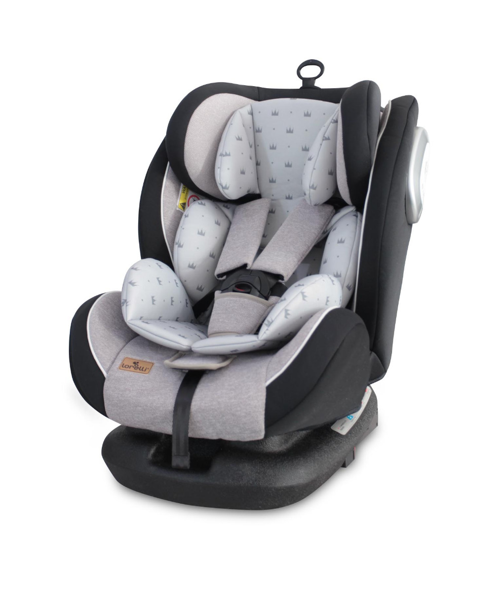 Scaun auto, Corsica, Isofix, 0-36 Kg, Grey Crowns