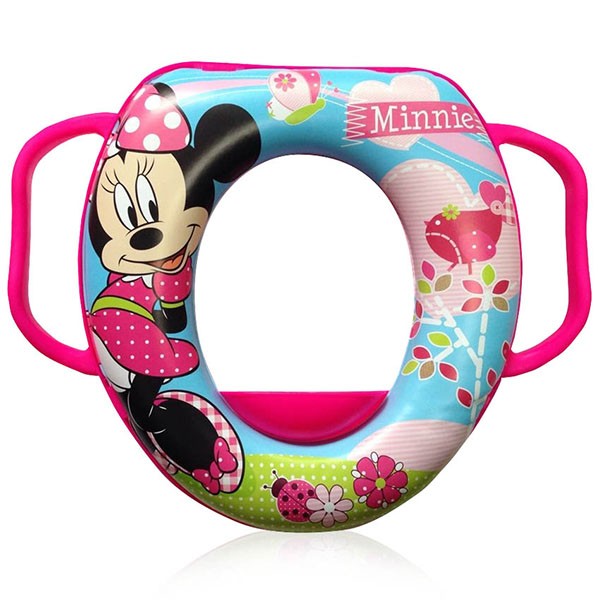 Reductor moale pentru toaleta, Disney, cu manere, Minnie Pink