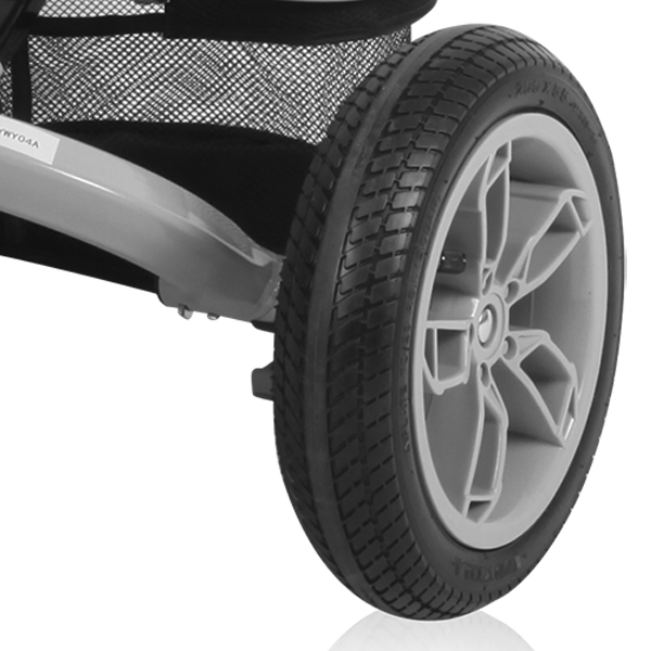 Tricicleta multifunctionala 4in1, Speedy, roti cu camera, scaun rotativ, Grey & Black image 2