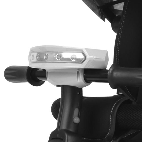 Tricicleta multifunctionala 4in1, Speedy, roti cu camera, scaun rotativ, Grey & Black image 4