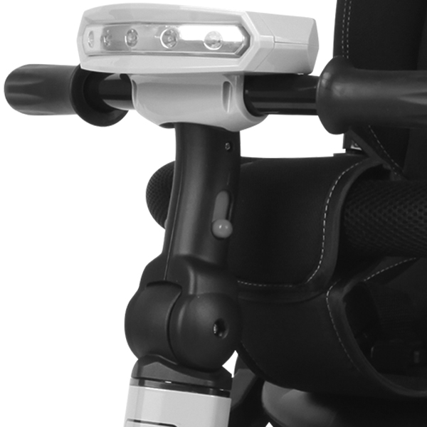 Tricicleta multifunctionala 4in1, Speedy, roti cu camera, scaun rotativ, Grey & Black image 9