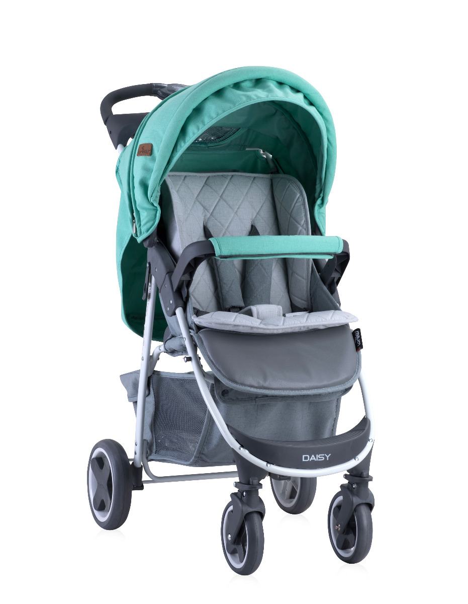 Carucior sport, Daisy, cu husa de picioare, Green & Grey
