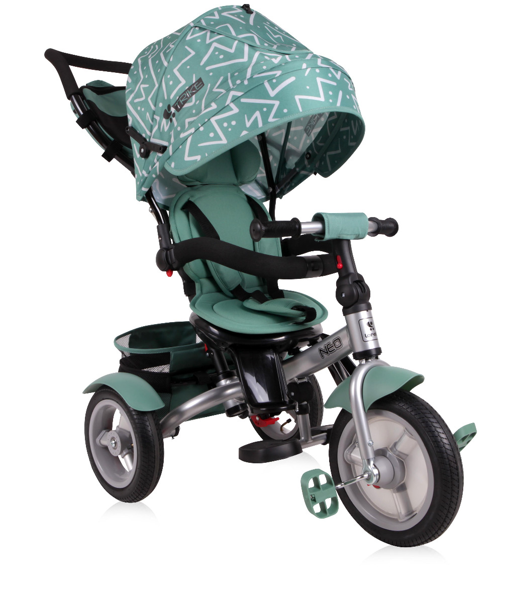 Tricicleta multifunctionala 4in1, Neo Air, roti mari cu camera, Green Lines