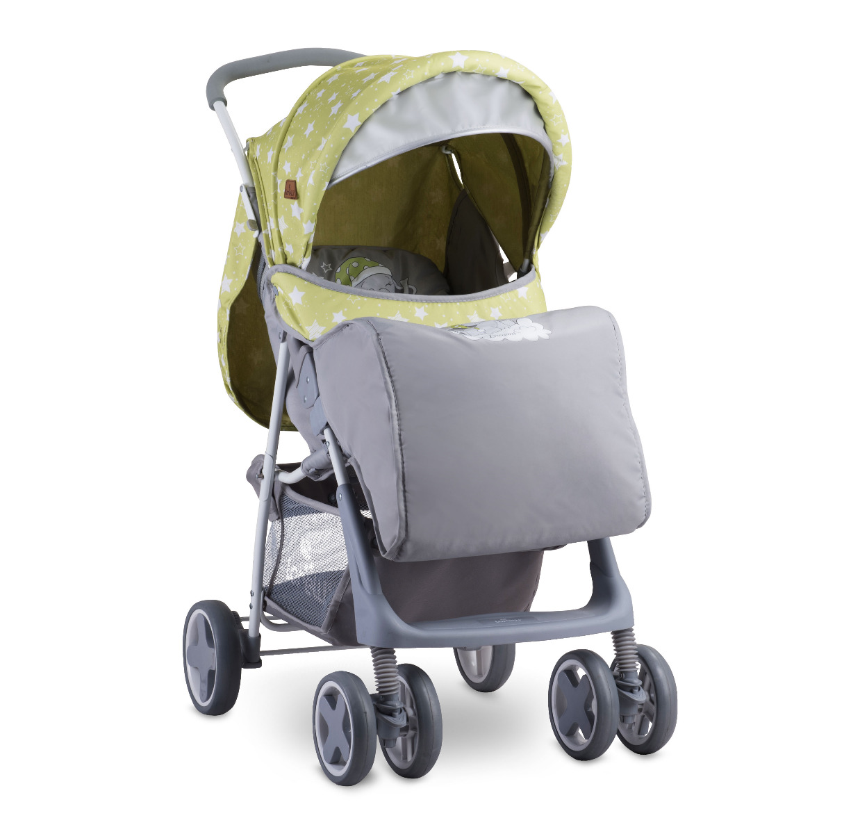Carucior sport, Terra, cu husa de picioare, Green & Grey Elephant