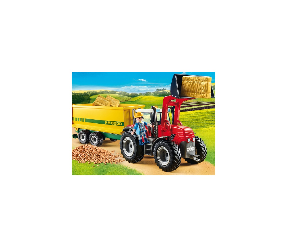 TRACTOR CU REMORCA GALBENA