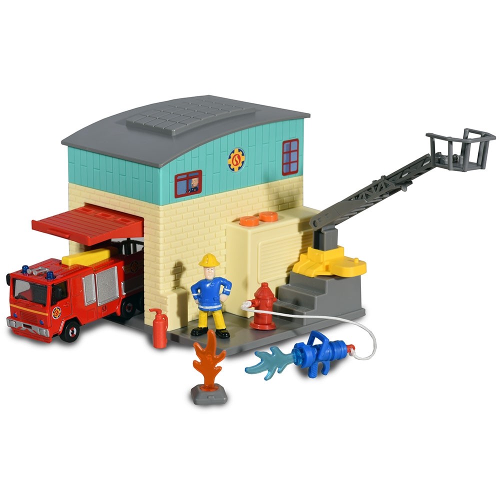 Jucarie Dickie Toys Statie de pompieri Fireman Sam cu 1 masinuta si 1 figurina image 1