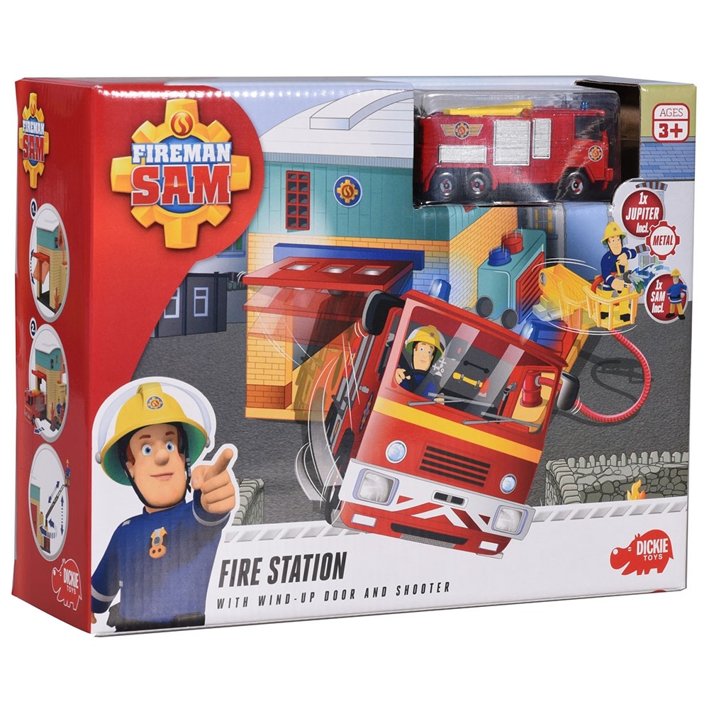 Jucarie Dickie Toys Statie de pompieri Fireman Sam cu 1 masinuta si 1 figurina image 3