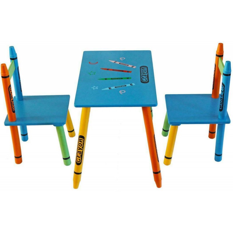Set masuta si 2 scaunele Blue Crayon image 2