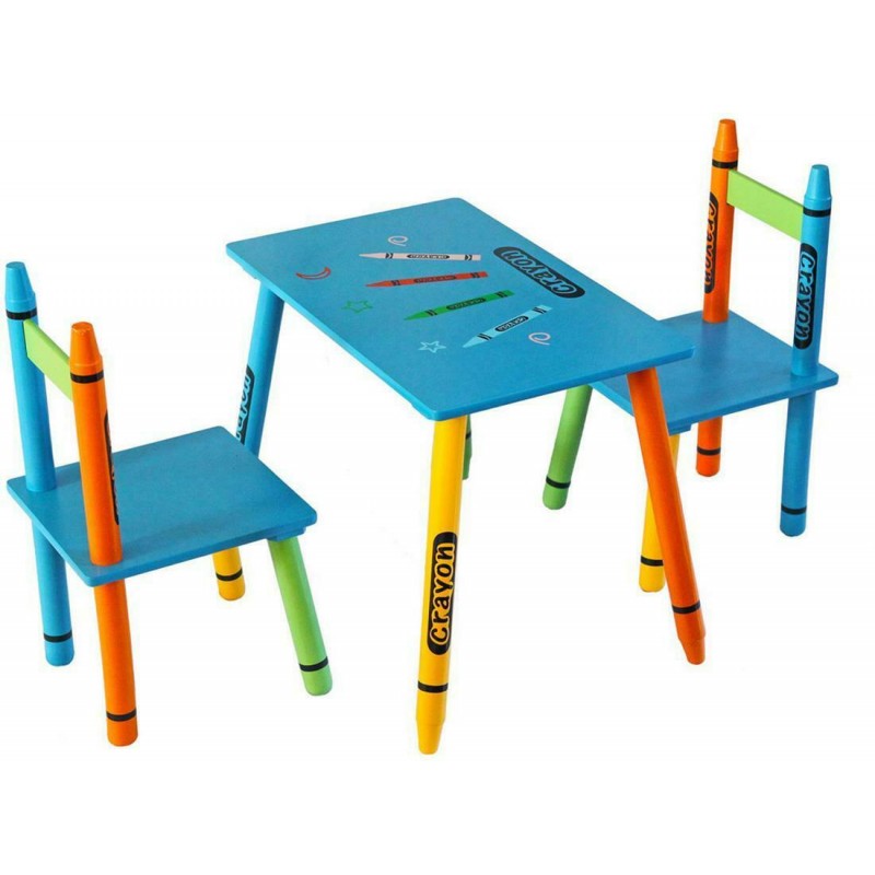 Set masuta si 2 scaunele Blue Crayon image 3