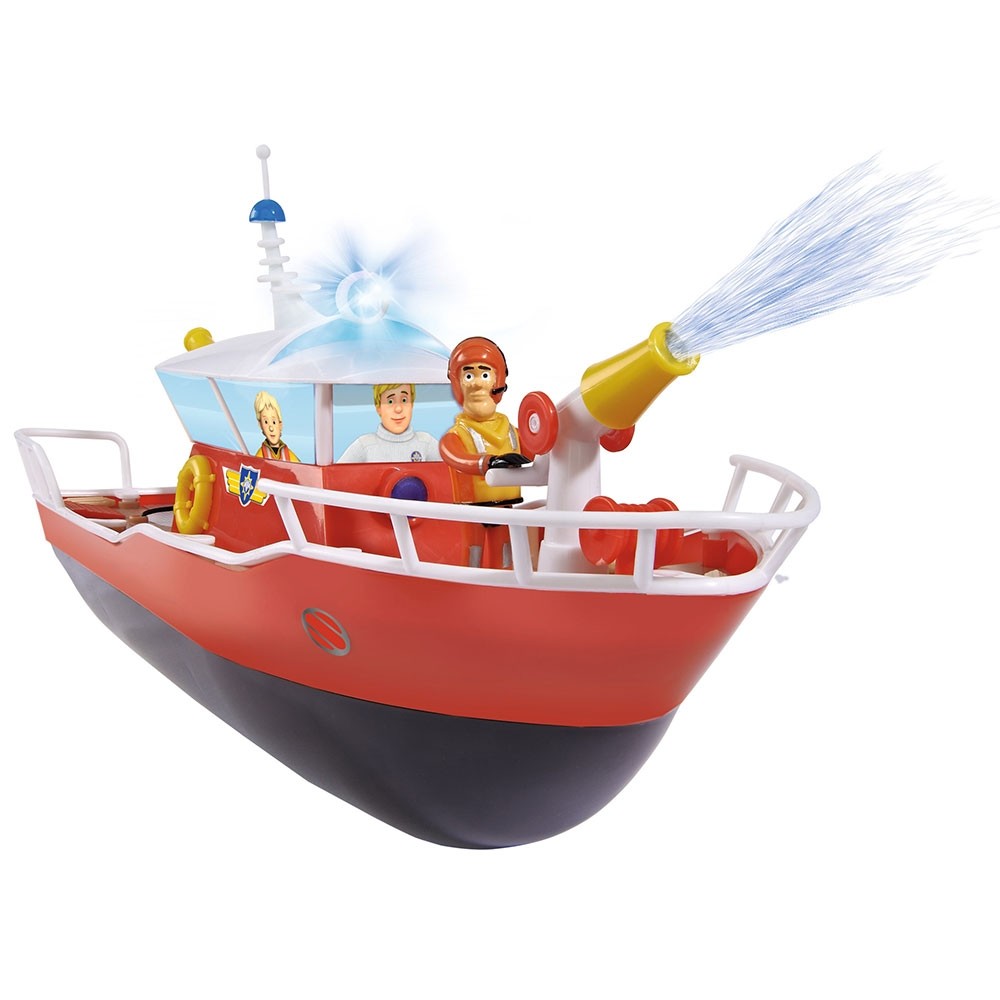 Barca Dickie Toys Fireman Sam Titan cu telecomanda si figurina Sam image 1