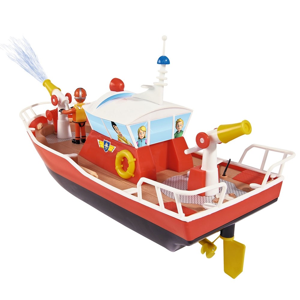 Barca Dickie Toys Fireman Sam Titan cu telecomanda si figurina Sam image 2