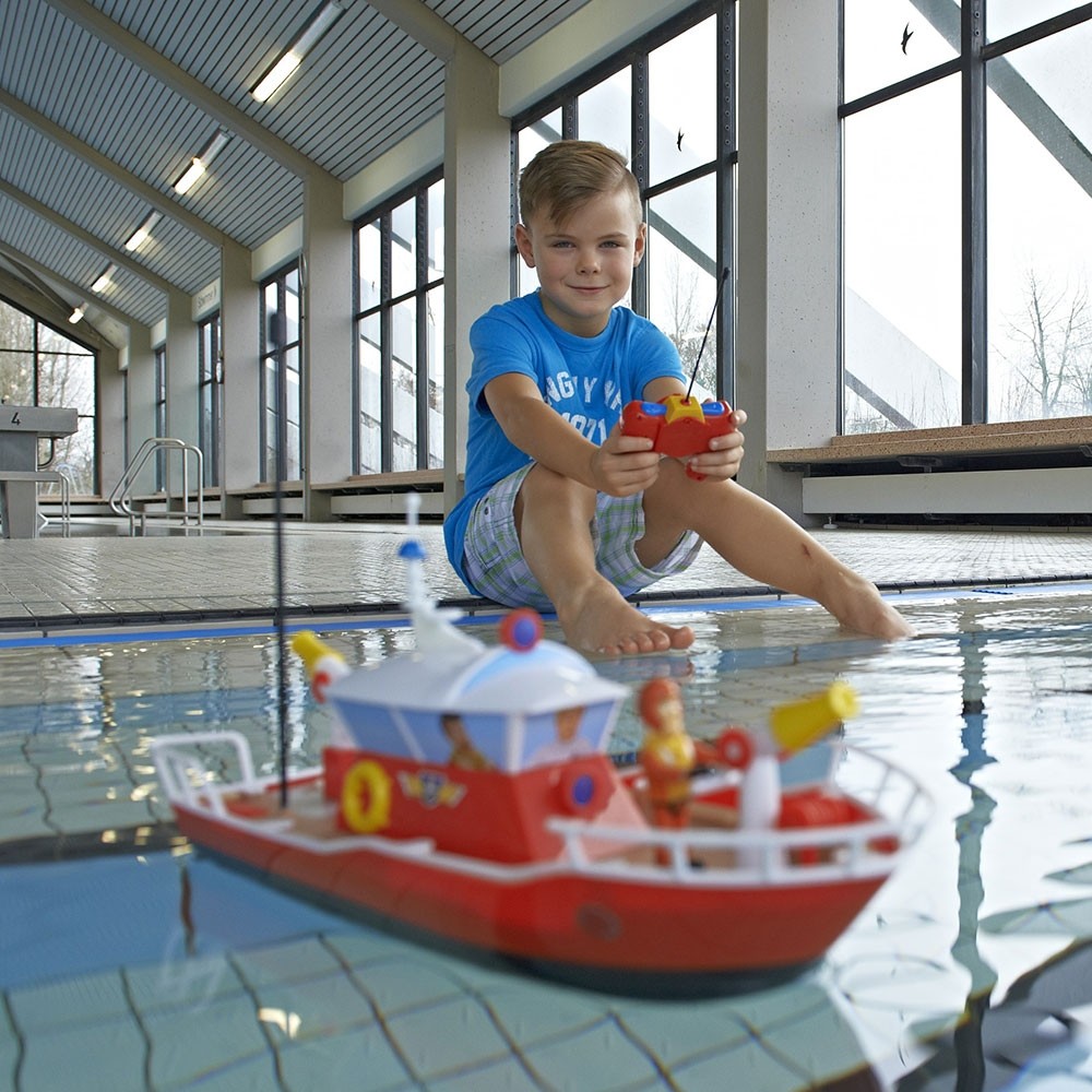 Barca Dickie Toys Fireman Sam Titan cu telecomanda si figurina Sam image 5