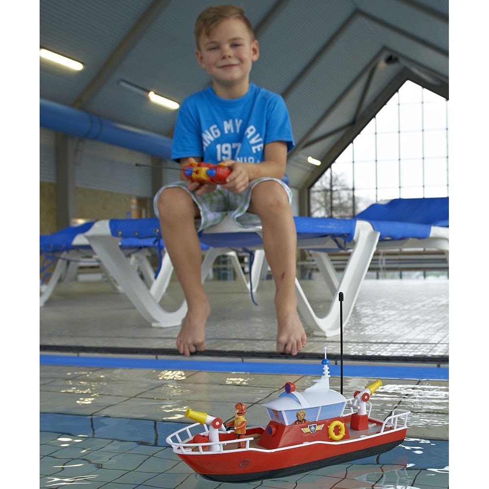 Barca Dickie Toys Fireman Sam Titan cu telecomanda si figurina Sam image 7