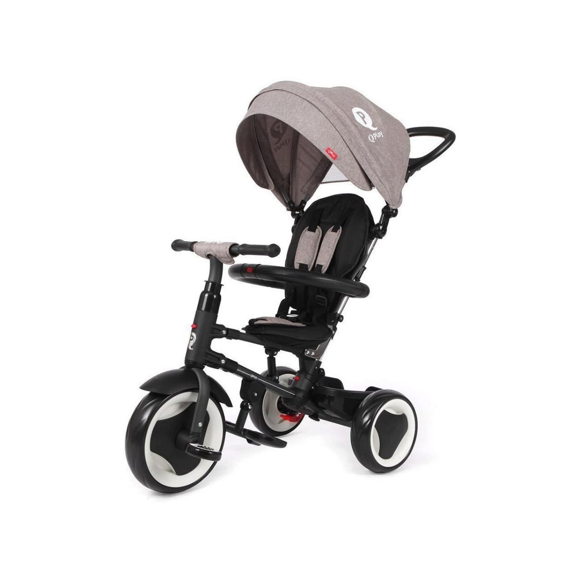 Tricicleta pliabila pentru copii QPlay Rito Gri