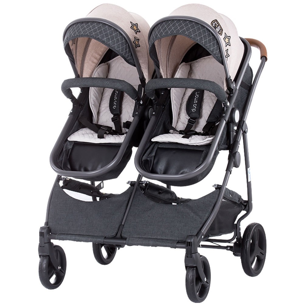 Carucior gemeni Chipolino Duo Smart beige graphite linen