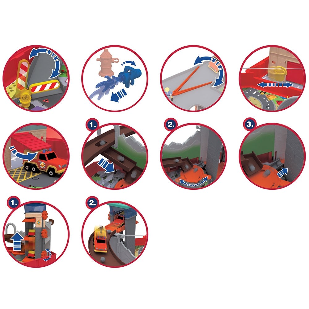 Pista de masini Dickie Toys Fireman Sam Ponty Pandy image 3