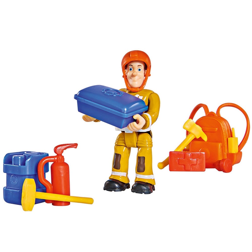 Masina Simba Fireman Sam Tom`s 4x4 cu 1 figurina si accesorii image 5