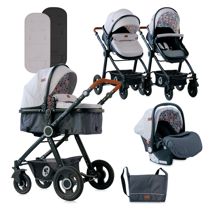 Carucior Set, Alexa, cos auto inclus, Light Grey 