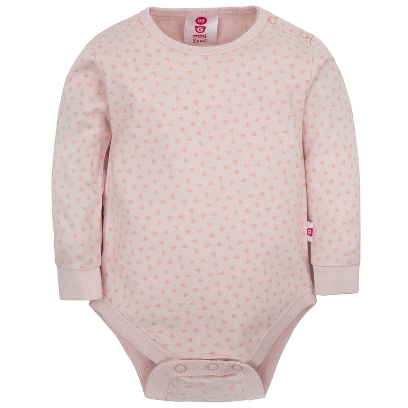 Gmini Body cu maneca lunga Basic Triangles Pink-74