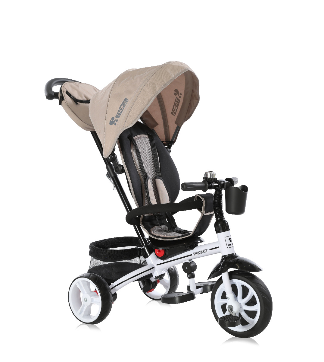 Tricicleta multifunctionala pentru copii, 6 in 1, Rocket, Ivory