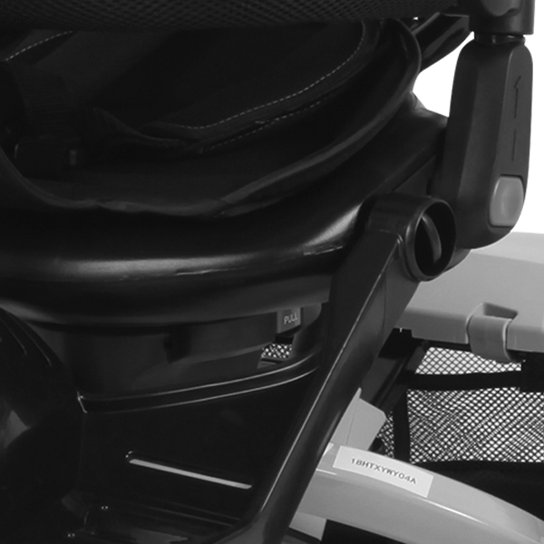 Tricicleta multifunctionala 4in1, Speedy, roti cu camera, scaun rotativ, Red & Black image 2