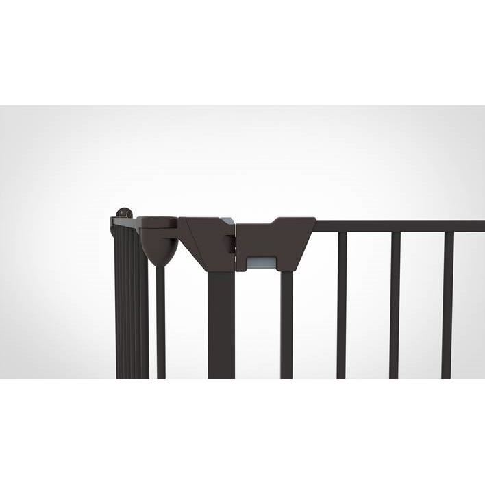 Tarc de siguranta modular cu 3 panouri, metal negru, Noma N93491 image 3