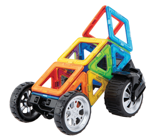 Set magnetic de construit- Magformers Vehicule, 17 piese image 2