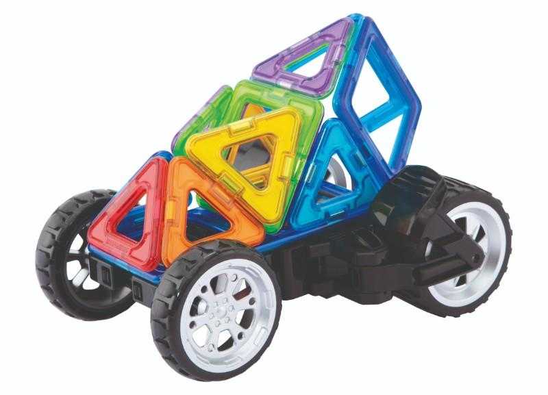 Set magnetic de construit- Magformers Vehicule, 17 piese image 3