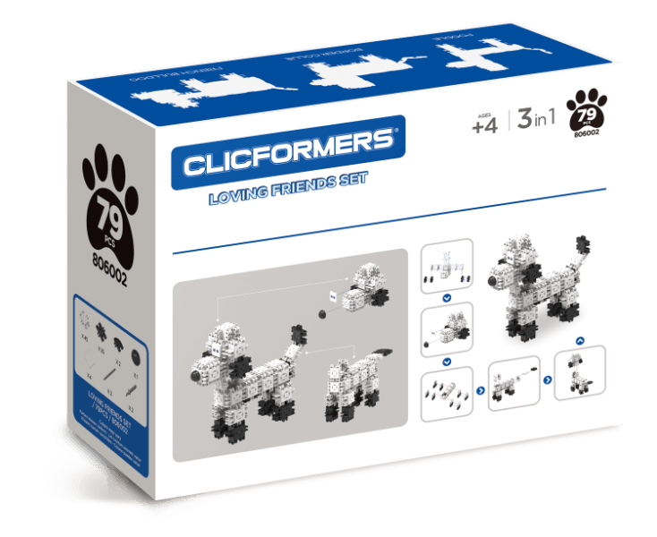Set de construit Clicformers-Animale prietenoase, 79 piese image 1