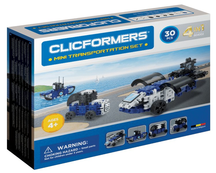 Set de construit Clicformers-Mini Transporter 30 piese