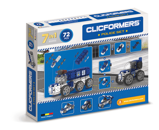 Set de construit Clicformers-Politie, 72 piese