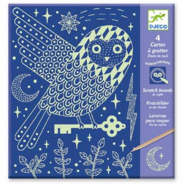 Joc creativ de razuit planse fluorescente, Noaptea image 1