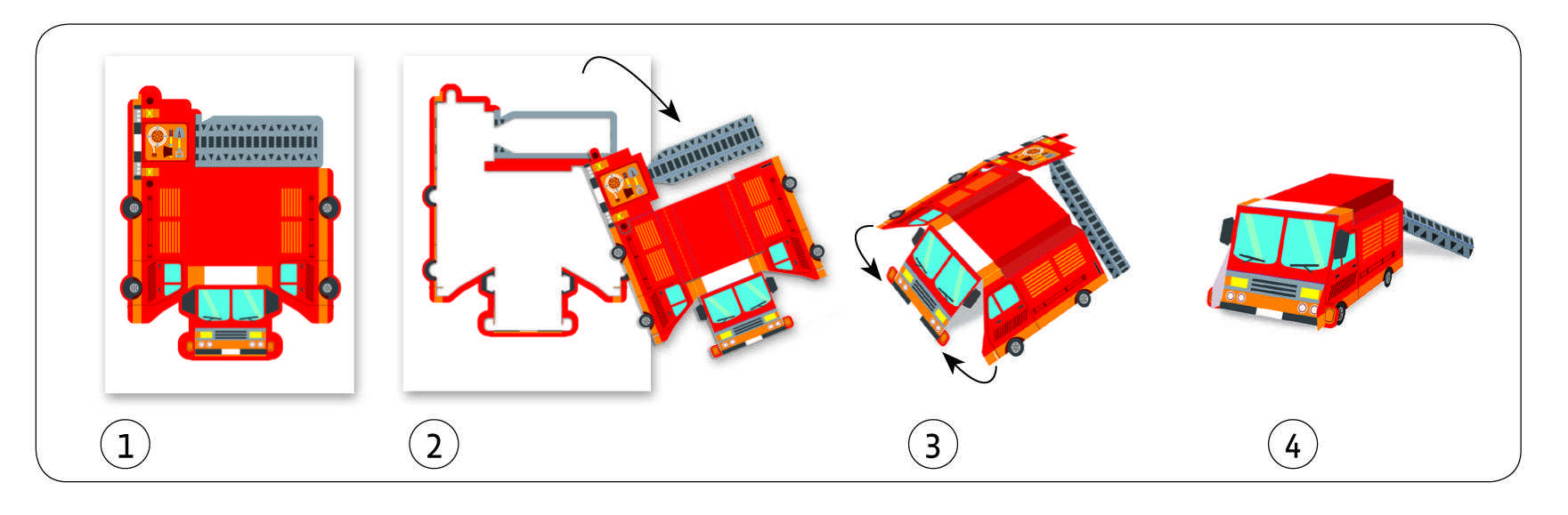 Creeaza jucarii din hartie Vehicule Djeco image 3