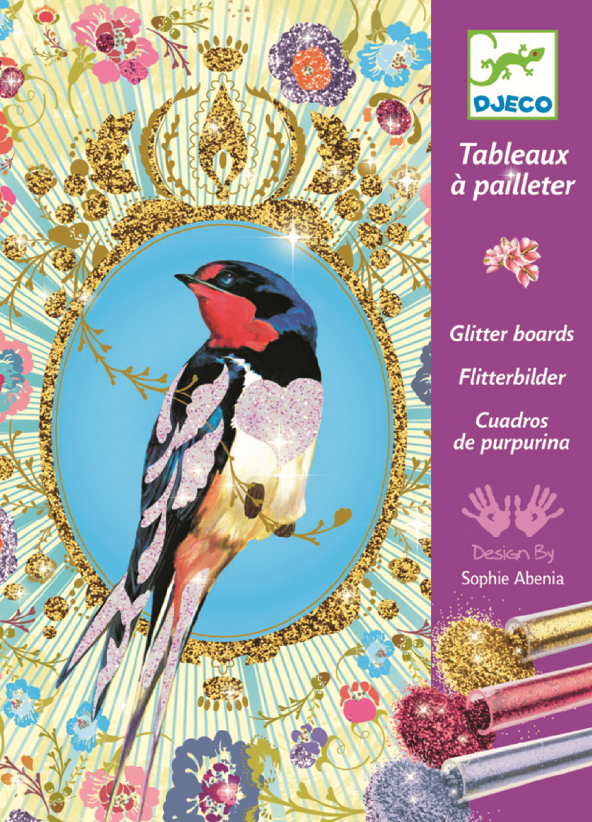 Atelier creativ cu sclipici, Pasari